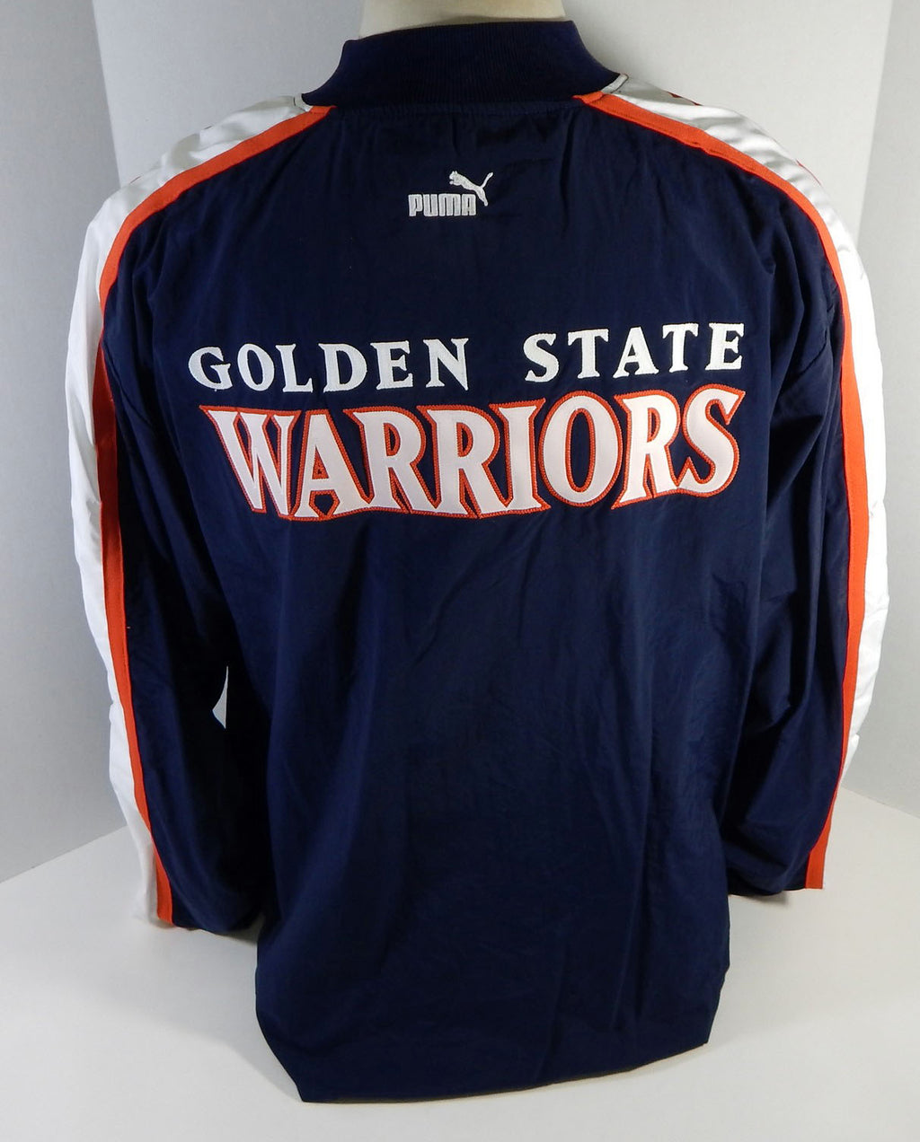 2000-01 Golden State Warriors Game Issued Navy Warm Up Jacket 48 209