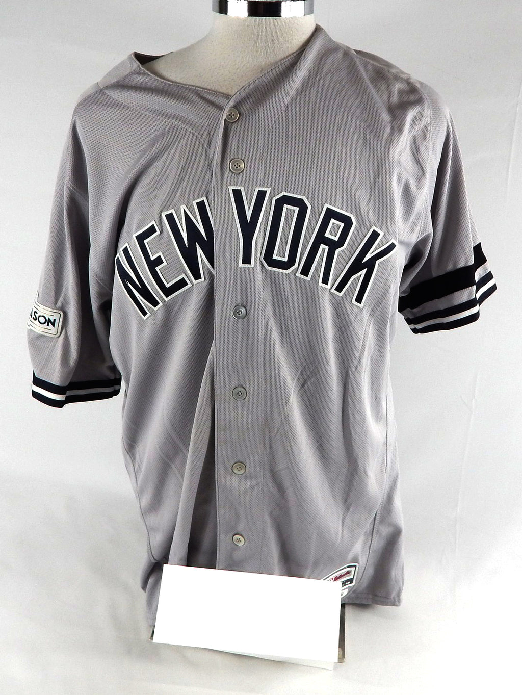 2017 New York Yankees Chase Headley #12 Game Used Grey Jersey PS P 48 674 Pic2