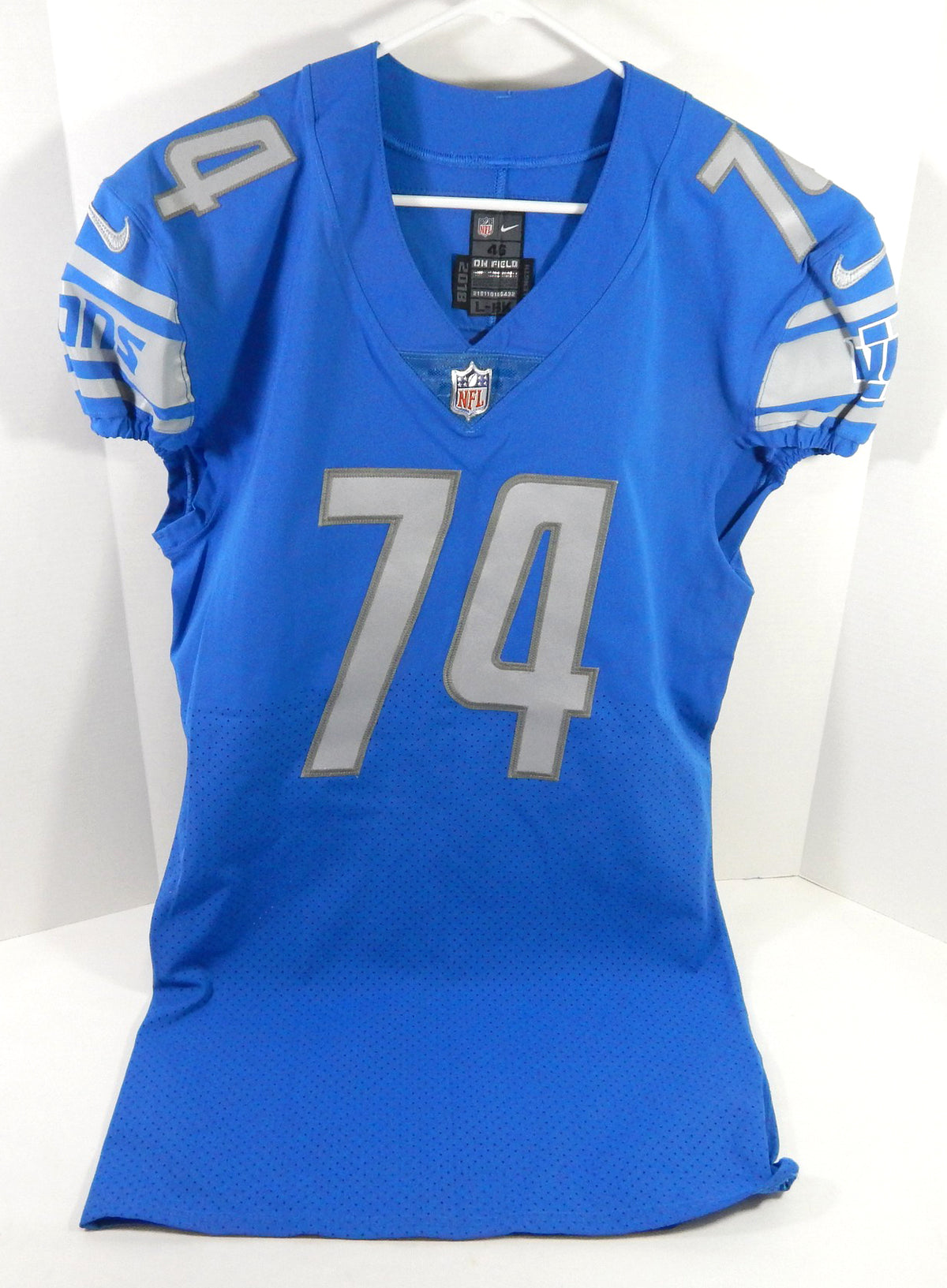 2018 Detroit Lions Ryan McCollum #74 Game Issued Blue Jersey 46 DP63920 Pic2