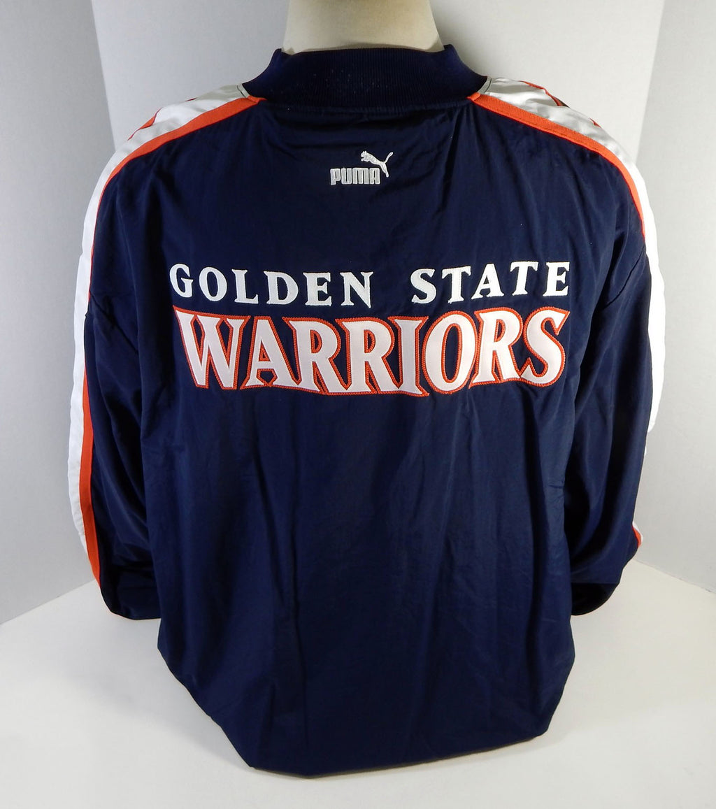 2000-01 Golden State Warriors Game Issued Navy Warm Up Jacket 52 210