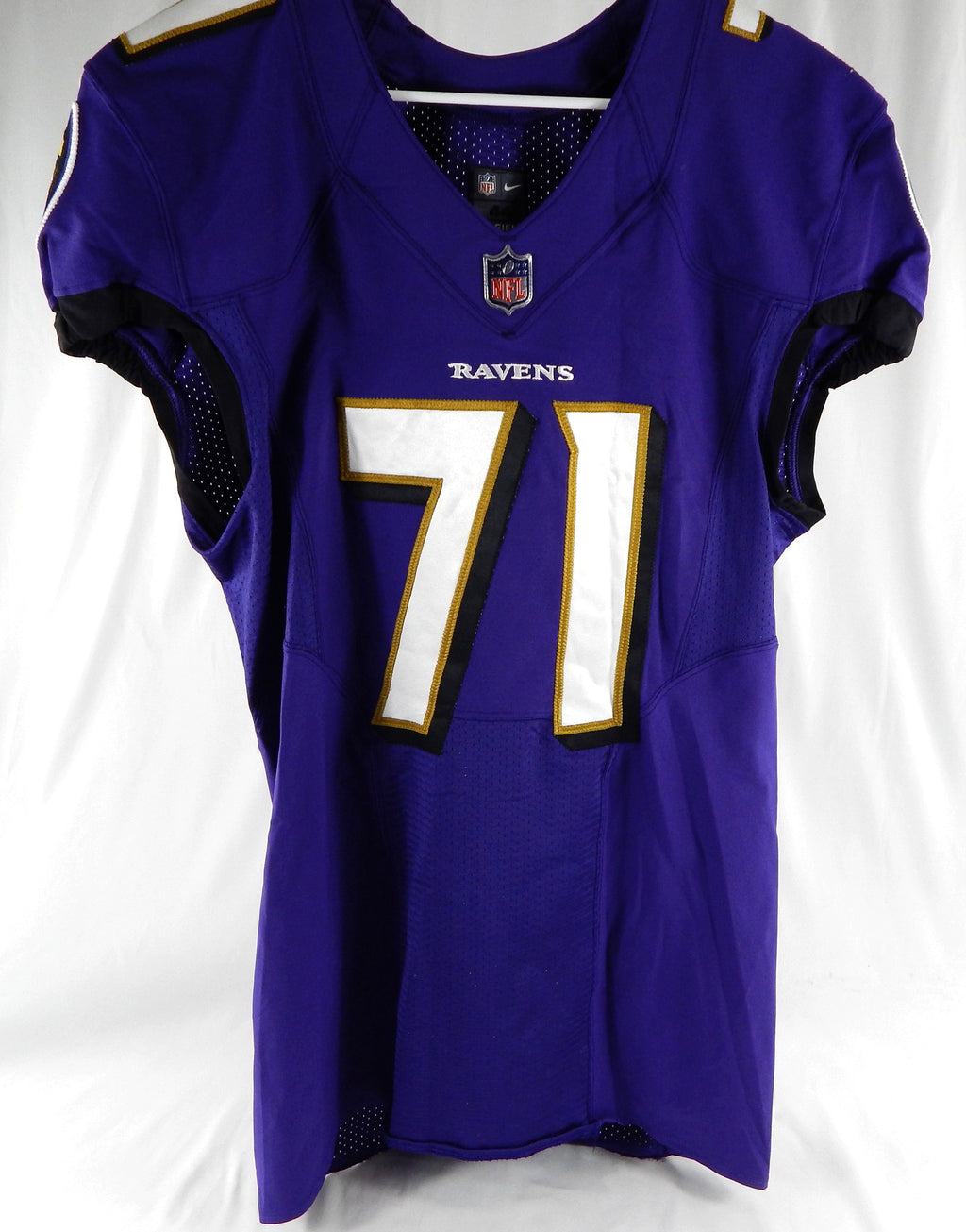 2020 Baltimore Ravens #71 Game Issued Purple Jersey NP Rem 44 891