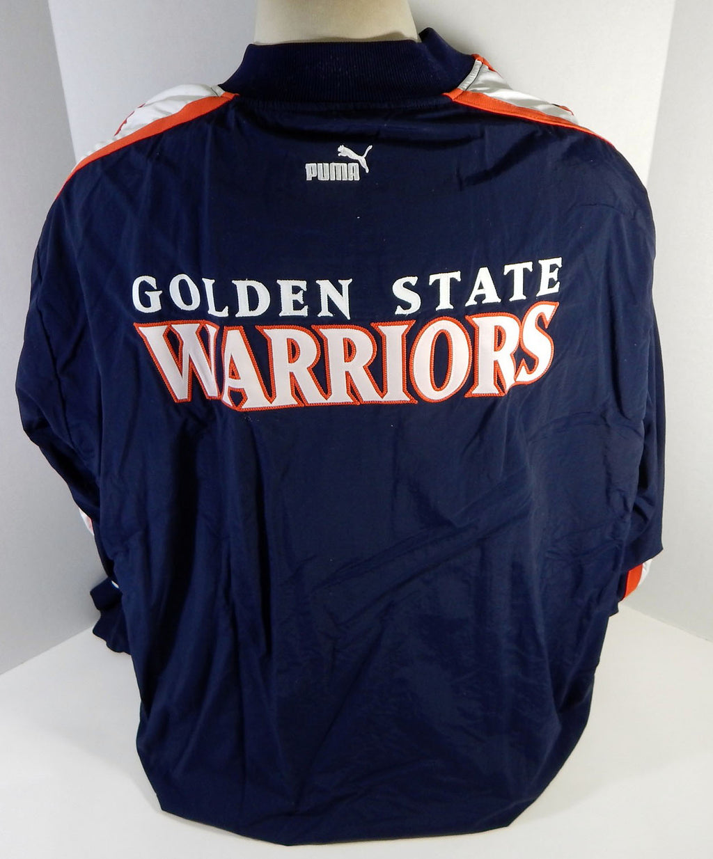 2000-01 Golden State Warriors Game Issued Navy Warm Up Jacket 52 211