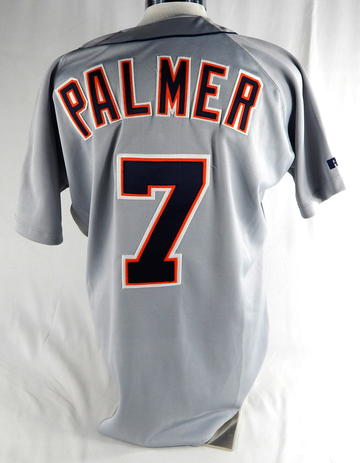 1999 Detroit Tigers Dean Palmer #7 Game Issued Grey Jersey 46 611 Pic2