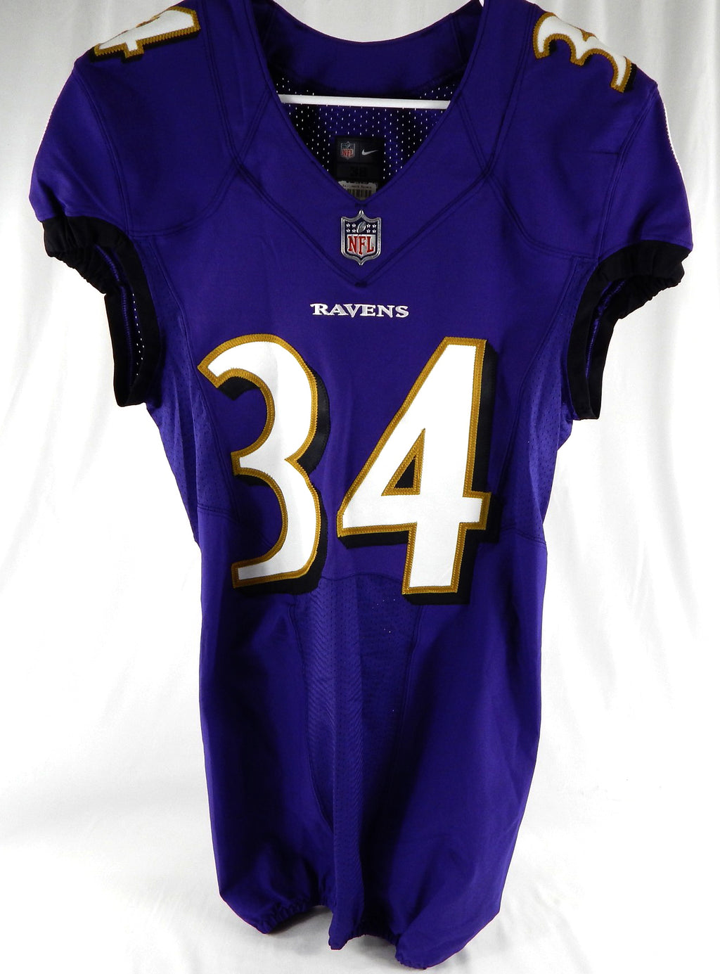 2021 Baltimore Ravens #34 Game Issued Purple Jersey NP Rem 38 892