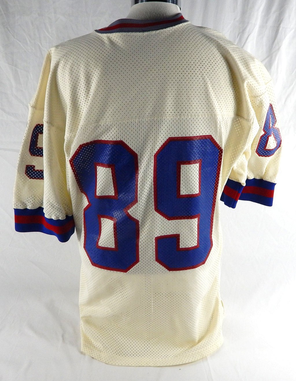 1980s New York Giants #89 Game Used White Jersey Name Plate Removed Sand Knit 44 Pic2