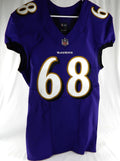 2022 Baltimore Ravens #68 Game Issued Purple Jersey NP Rem 42 893