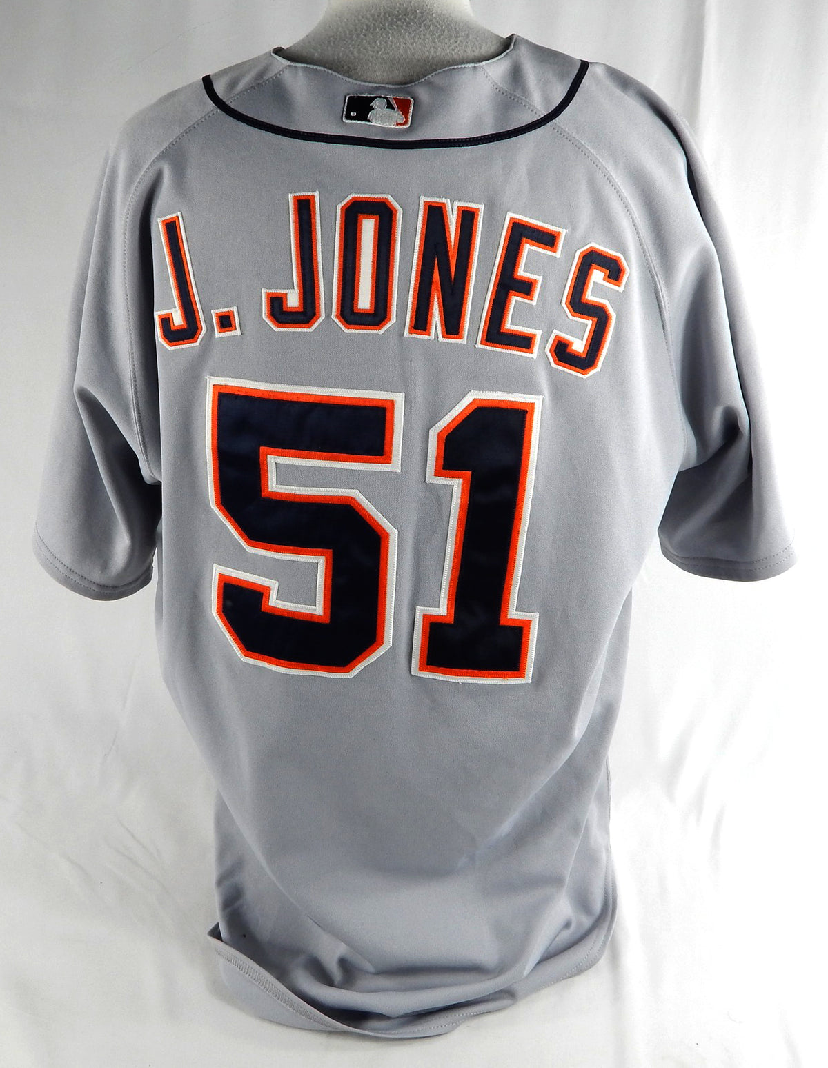 2007 Detroit Tigers Jacque Jones #51 Game Used Grey Jersey 50 613 Pic2