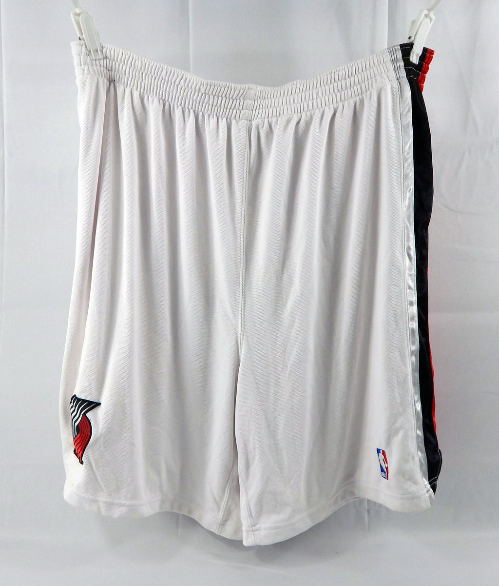 2000s Portland Trail Blazers #50 Game Used White Shorts 50 298