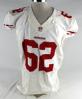 2014 San Francisco 49ers #62 Game Issued White Jersey 48 046
