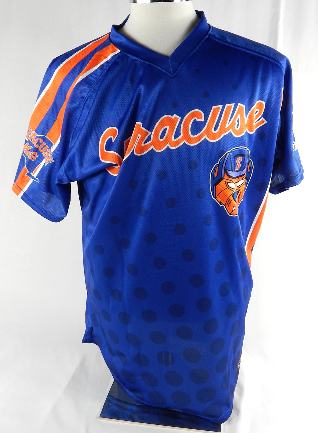 2024 Syracuse Mets Greyson Crawford #39 Game Used Blue Jersey Defenders Diamond
