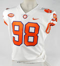 2018-22 Clemson Tigers #98 Game Used White Jersey NP Rem 46 775