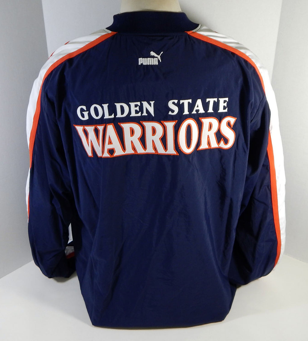 Golden State Warriors Game Issued Navy Warm Up Jacket 46 214