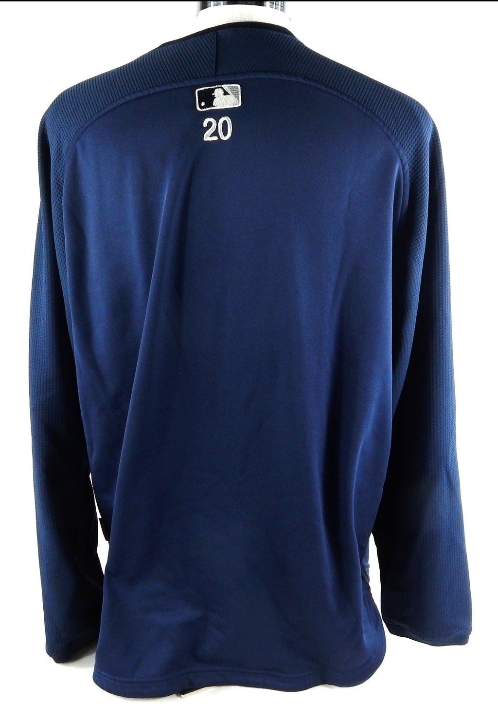 2011 New York Yankees Jorge Posada #20 Game Issued Pos Used Navy Pullover Shirt Pic2