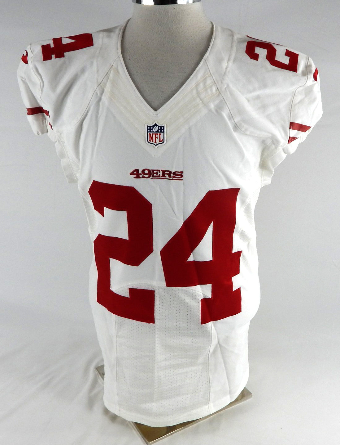 2014 San Francisco 49ers #24 Game Issued White Jersey 42 048