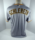 2014 Pittsburgh Pirates Daniel Schlereth # Game Issued Grey Jersey Ralph Kiner 2