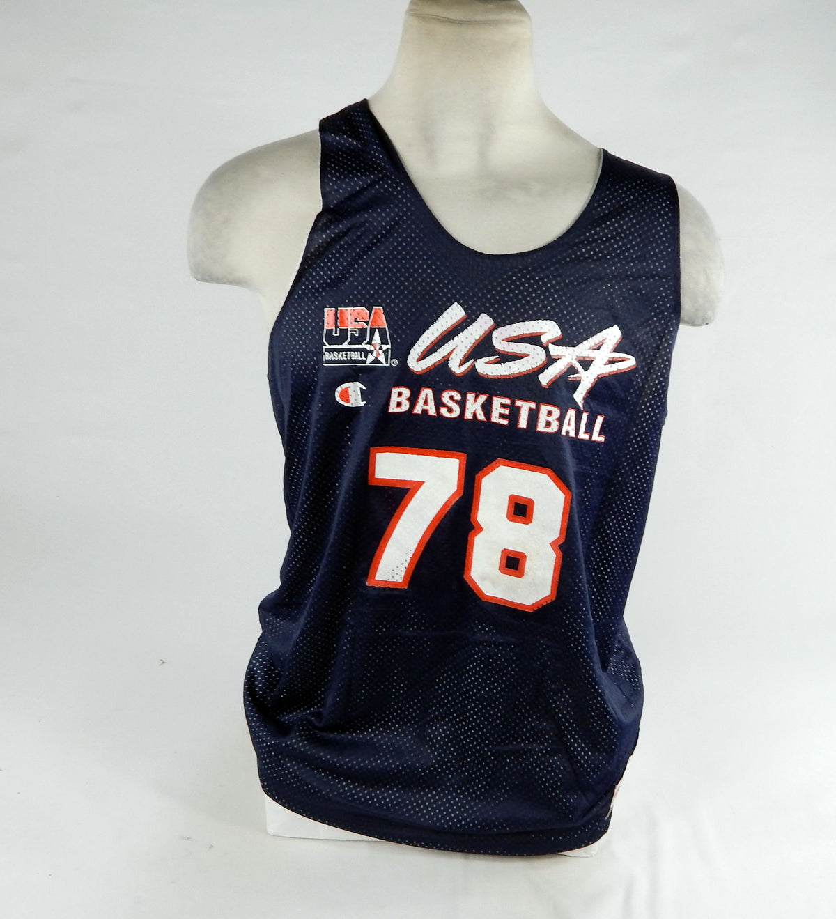 2000s Team USA Basketball #78 Game Issued Navy Jersey XL DP76866