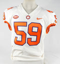 2018-22 Clemson Tigers #59 Game Used White Jersey NP Rem 46 777