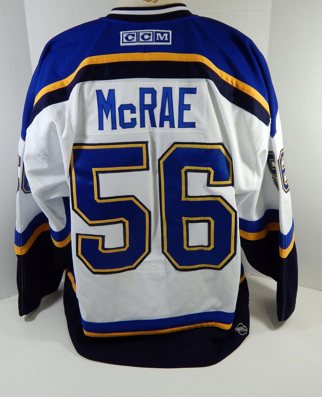 St. Louis Blues McRae #56 White Jersey A Patch Traverse City DP12259
