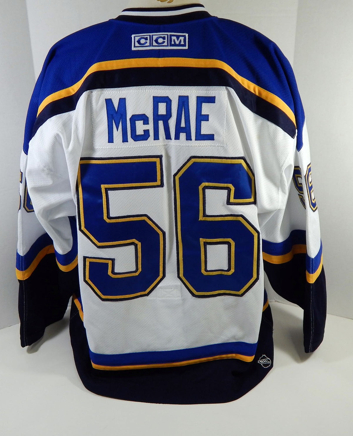 St. Louis Blues McRae #56 White Jersey A Patch Traverse City DP12259