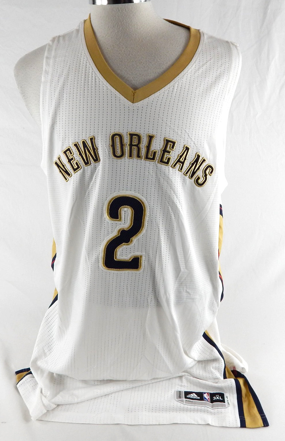 2015-16 New Orleans Pelicans Jordan #2 Game Issued White Jersey 3XL 719