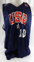 2002-04 Team USA Basketball #10 Game Issued Navy Practice Jersey XXL 046