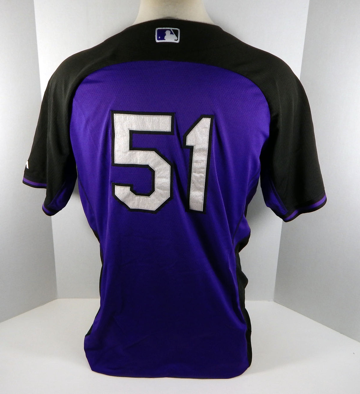 2014-15 Colorado Rockies #51 Game Used Black Jersey BP ST DP02027