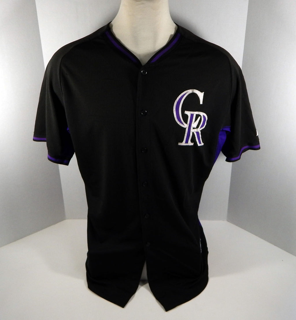 2014-15 Colorado Rockies #51 Game Used Black Jersey BP ST DP02027 Pic2