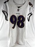 2023 Baltimore Ravens #98 Game Used White Jersey NR R 46 898