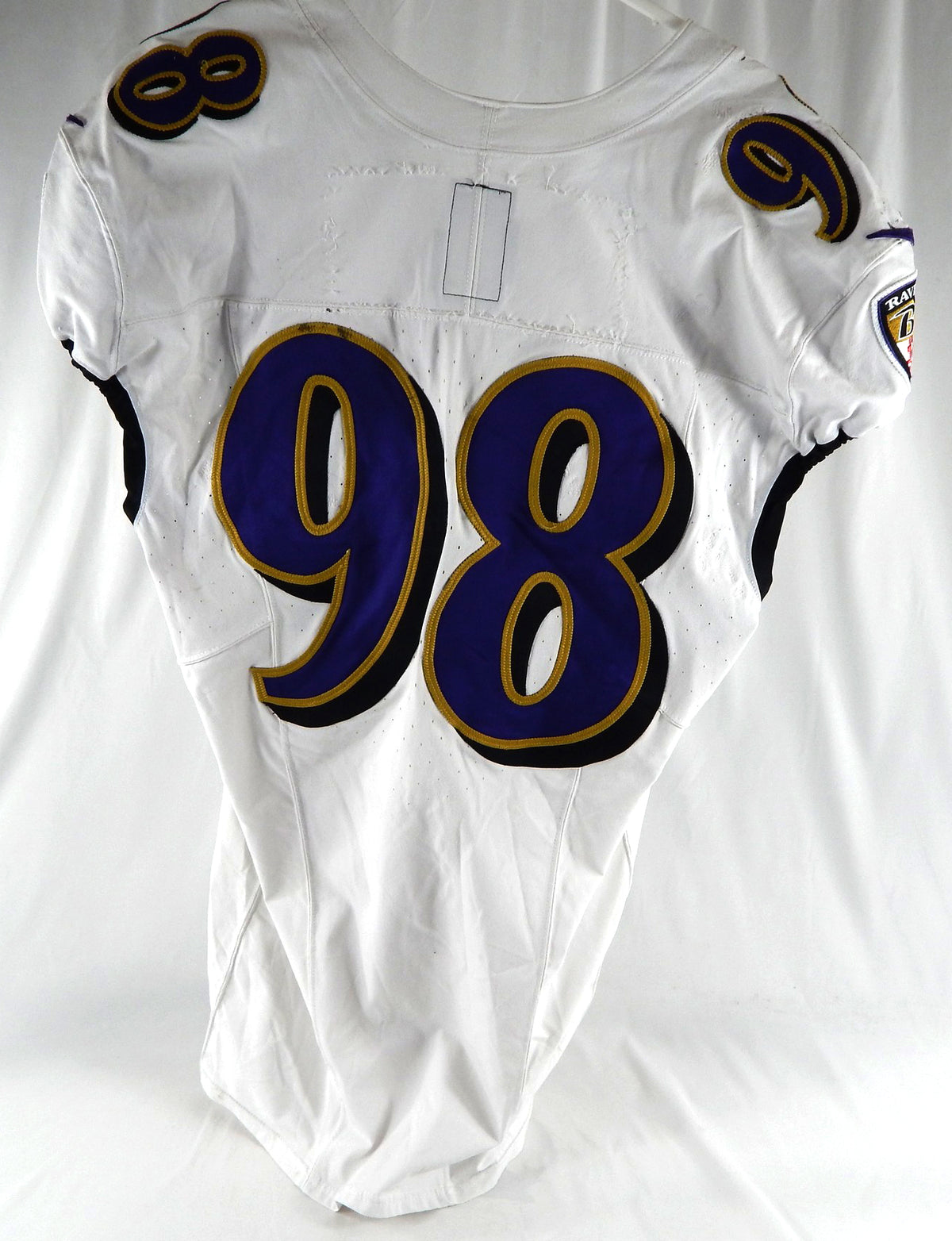 2023 Baltimore Ravens #98 Game Used White Jersey NR R 46 898 Pic2