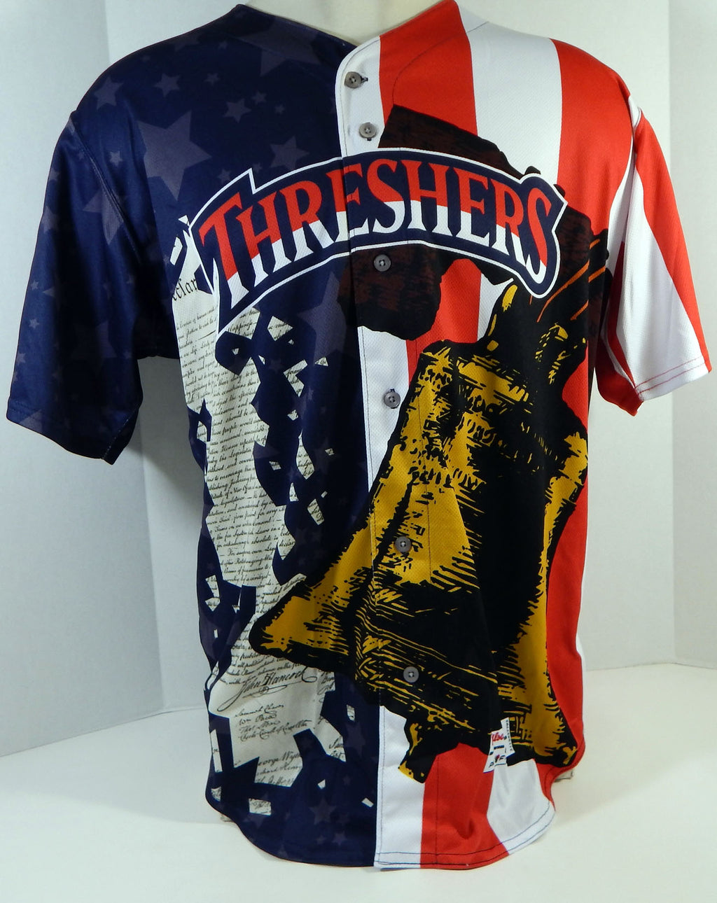 2018 Clearwater Threshers McKenzie Mills #27 Game Used Navy Jersey Independence Pic2