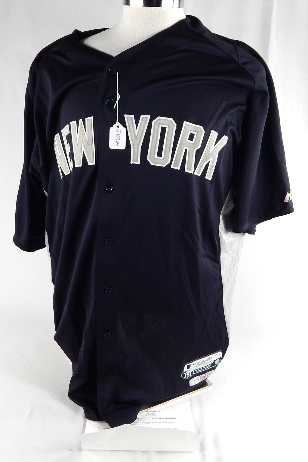 2011 New York Yankees Jorge Posada #20 Game Issued Navy Jersey BP ST 50 620