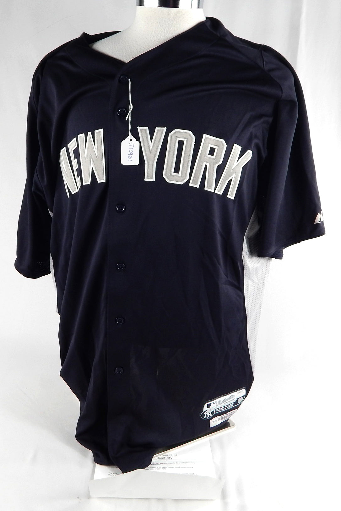 2011 New York Yankees Jorge Posada #20 Game Issued Navy Jersey BP ST 50 620