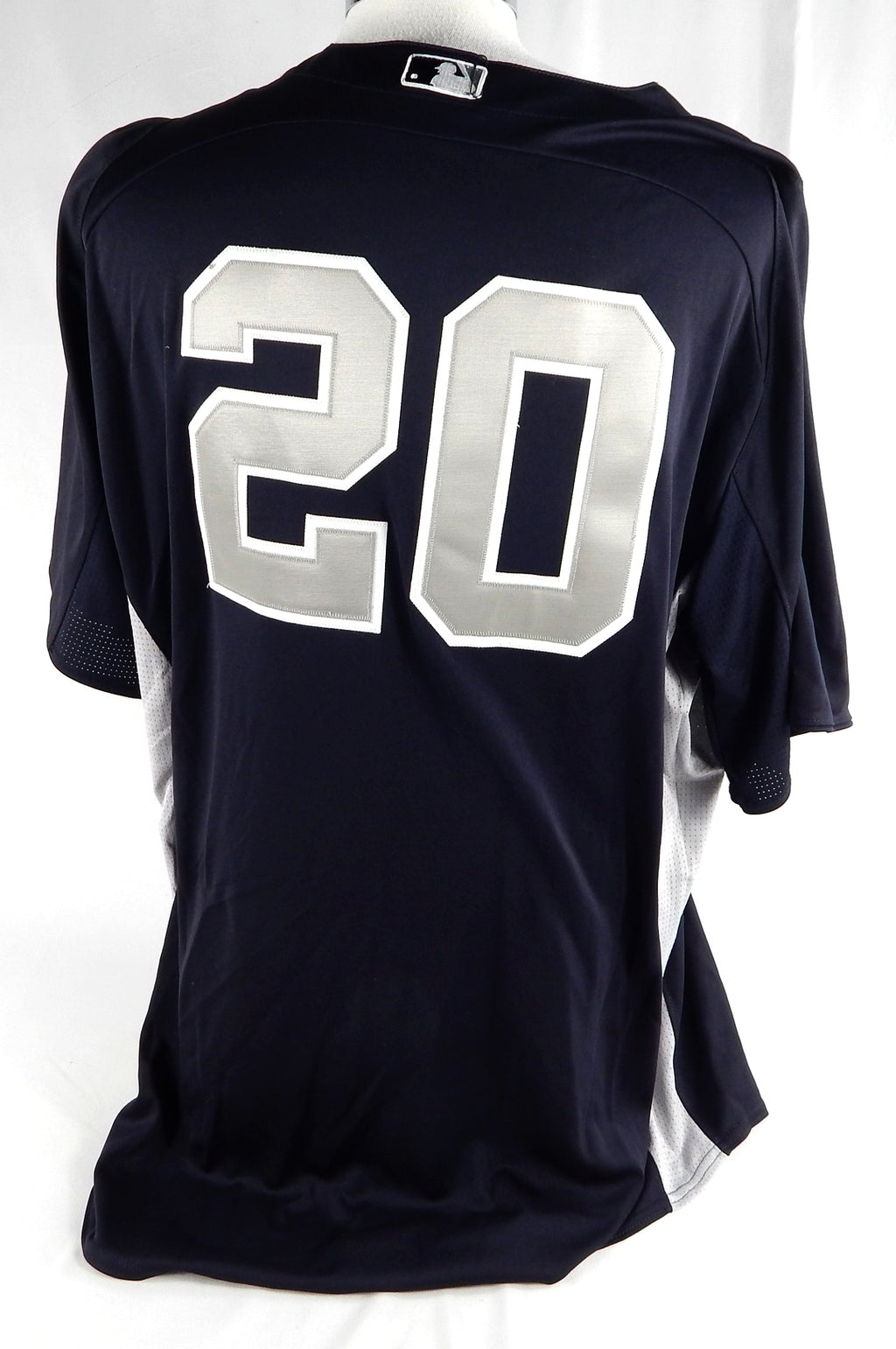 2011 New York Yankees Jorge Posada #20 Game Issued Navy Jersey BP ST 50 620 Pic2