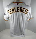 2014 Pittsburgh Pirates Daniel Schlereth # Game Issued White Jersey Kiner P 227