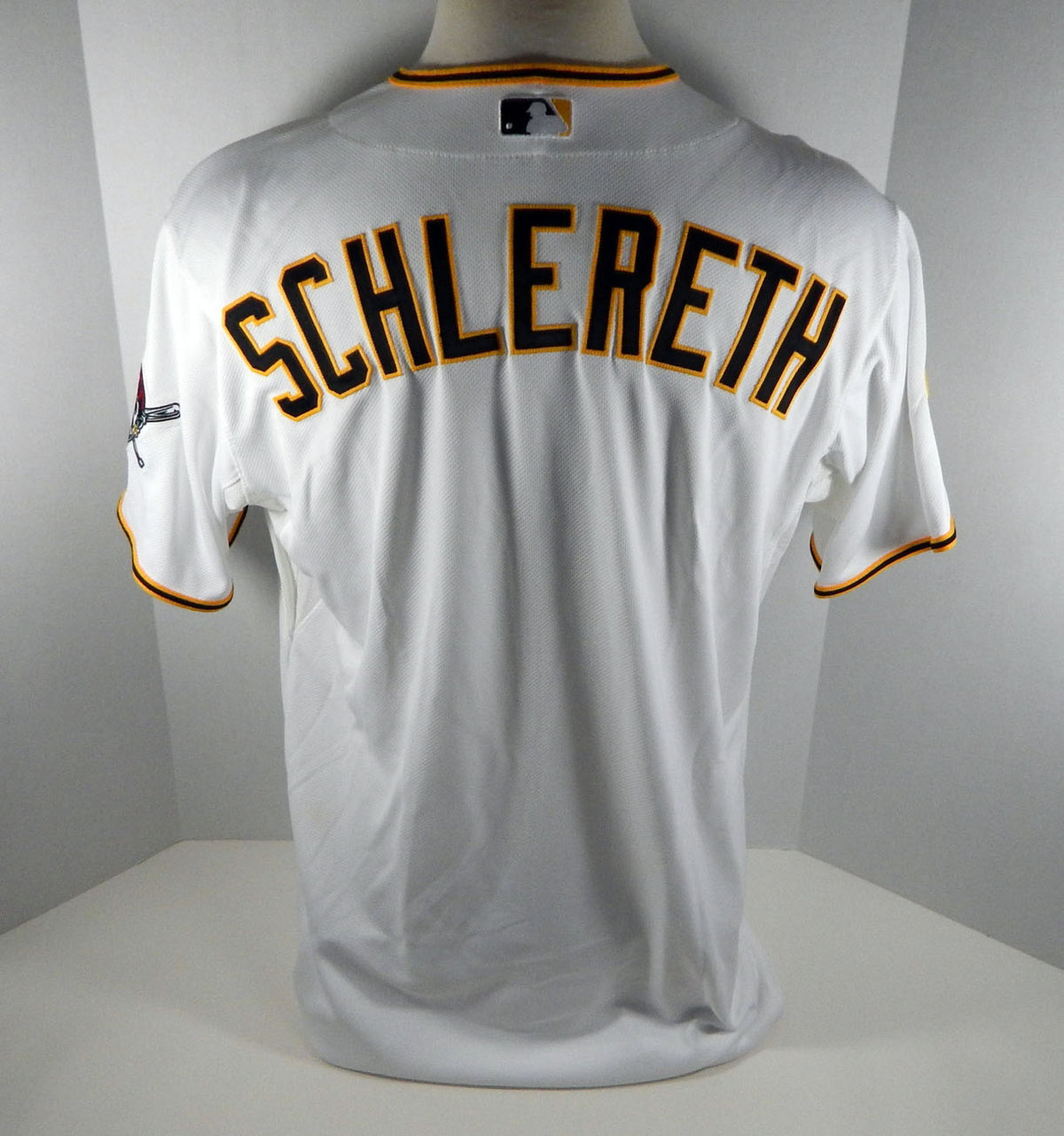 2014 Pittsburgh Pirates Daniel Schlereth # Game Issued White Jersey Kiner P 227