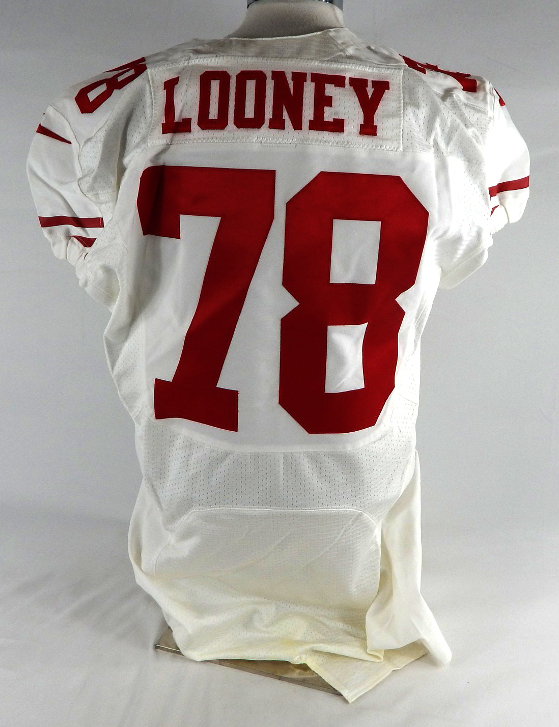 2014 San Francisco 49ers Joe Looney #78 Game Used White Jersey 48 051 Pic2