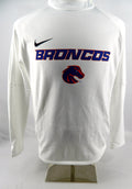 2018-19 Boise State Broncos Team Used White Nike Sweatshirt Size L