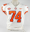2018-22 Clemson Tigers #74 Game Used White Jersey NP Rem 46 779