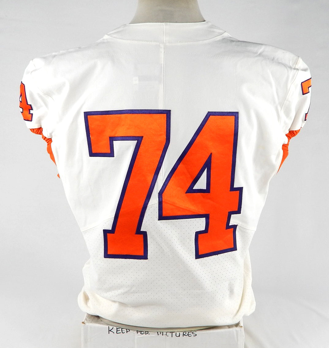2018-22 Clemson Tigers #74 Game Used White Jersey NP Rem 46 779 Pic2