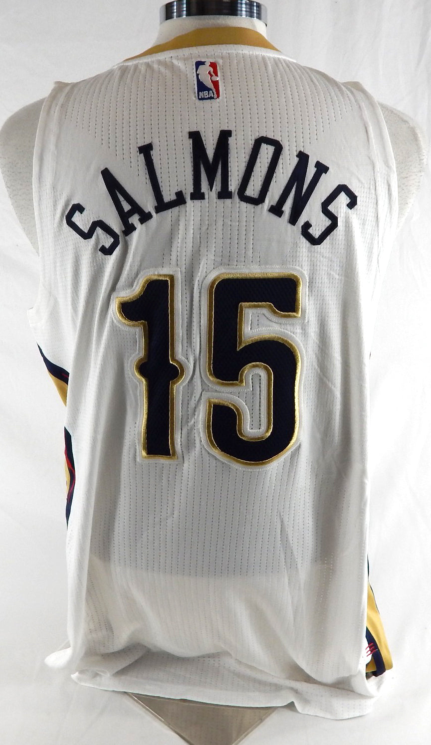 2014-15 New Orleans Pelicans John Salmons #15 Game Issued White Jersey XL 721 Pic2