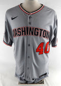 2025 Washington Nationals Josiah Gray #40 Game Issued Grey Jersey 46 276
