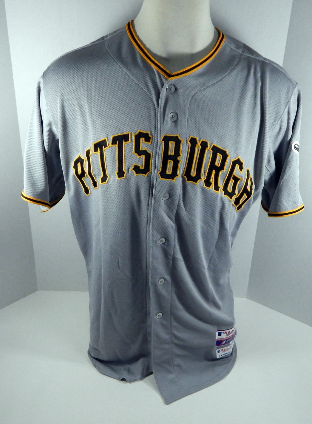 2014 Pittsburgh Pirates Yao-Hsun Yang # Game Issued Grey Jersey Kiner P PIT33229 Pic2