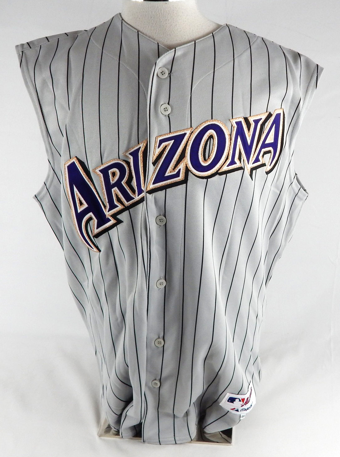 2003 Arizona Diamondbacks Miguel Batista #25 Game Issued Grey Vest Jersey 46 222