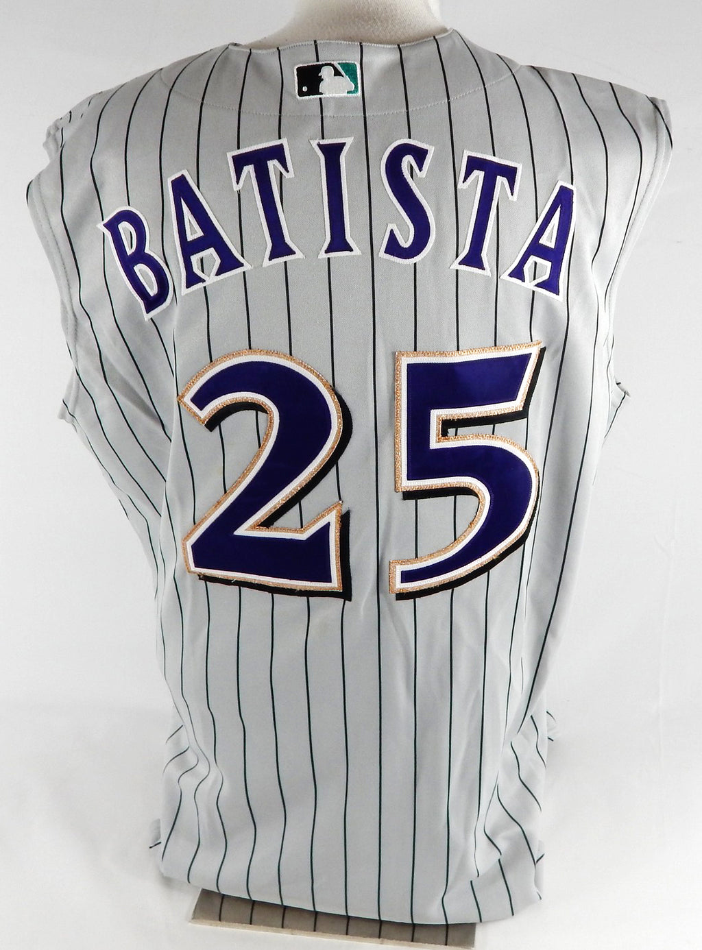 2003 Arizona Diamondbacks Miguel Batista #25 Game Issued Grey Vest Jersey 46 222 Pic2