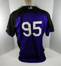 2014-15 Colorado Rockies #95 Game Used Black Jersey BP ST DP02031
