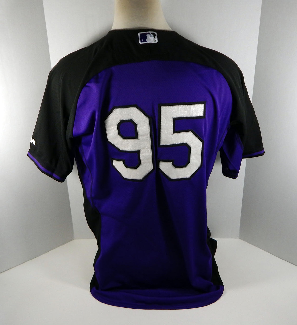 2014-15 Colorado Rockies #95 Game Used Black Jersey BP ST DP02031