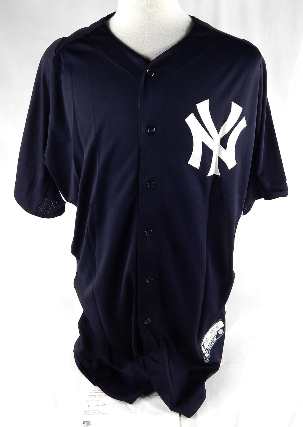 2013 New York Yankees David Huff #60 Game Issued Pos Used Navy Jersey BP ST 46 3