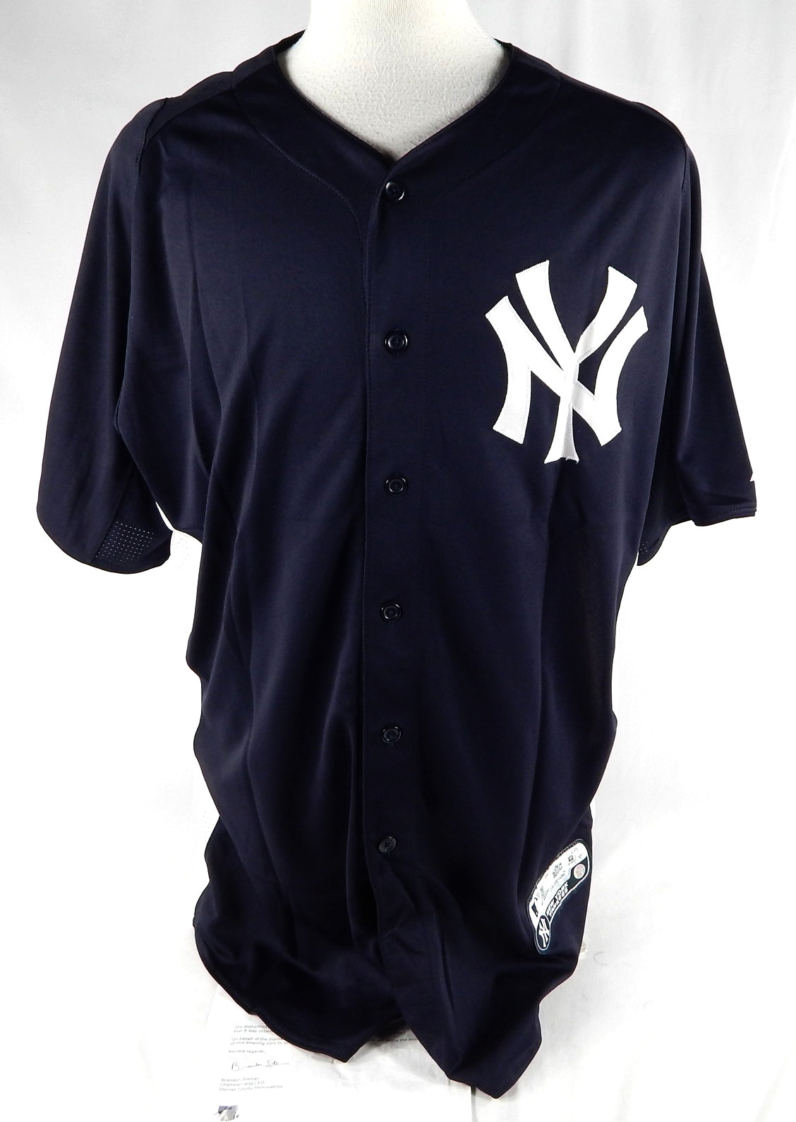 2013 New York Yankees David Huff #60 Game Issued Pos Used Navy Jersey BP ST 46 3