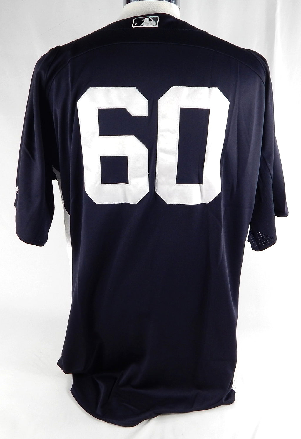 2013 New York Yankees David Huff #60 Game Issued Pos Used Navy Jersey BP ST 46 3 Pic2