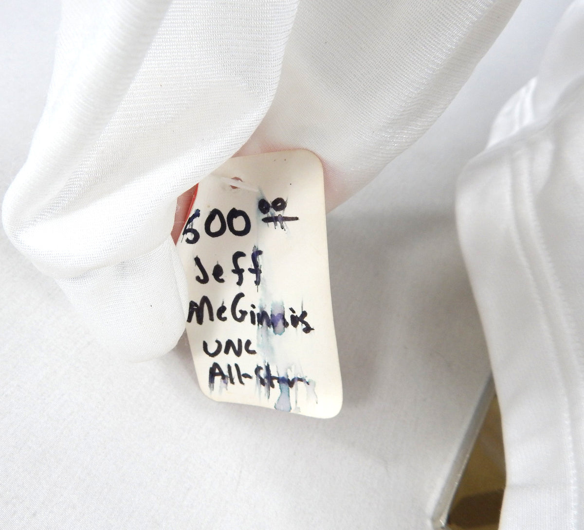 2002-04 Portland Trail Blazers Jeff McInnis #5 Game Used White WarmUp Jacket XL9 Pic2